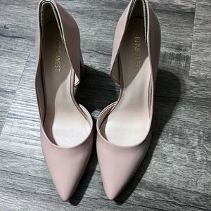 Nude Nine West chunky heels